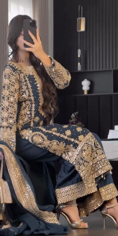 SR 1654 Maroon in Faux Georgette With Heavy Embroidery Sequence Work Wedding, Party, Festive, Events Special 4-6 Working Days At 2599/- Only | Jump Suits, Salwar suit, Designer Suits, Casual Suits, Creative suits, Palazzo Suits, Party Wear Suits, Patiala Suits, Straight Suits