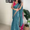Blue Pure Erode Silk Saree