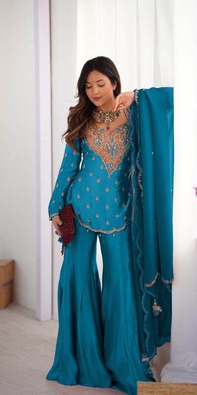 NSR 852 Blue Simar Silk With Embroidery Work with Full Sleeve Salwar Suit in . Now at just ₹2099. Delivery 4-6 Working Days. Shop n | Jump Suits, Salwar suit, Designer Suits, Casual Suits, Creative suits, Palazzo Suits, Party Wear Suits, Patiala Suits, Straight Suits