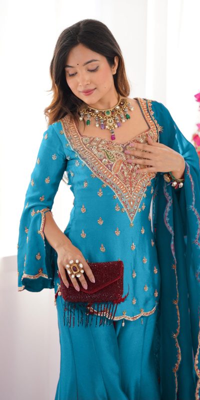NSR 852 Blue Simar Silk With Embroidery Work with Full Sleeve Salwar Suit in . Now at just ₹2099. Delivery 4-6 Working Days. Shop n | Jump Suits, Salwar suit, Designer Suits, Casual Suits, Creative suits, Palazzo Suits, Party Wear Suits, Patiala Suits, Straight Suits