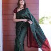 Green Lichi Silk Jacquard Saree