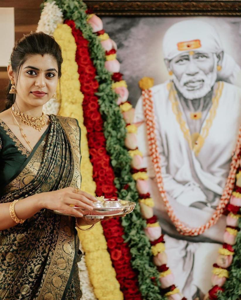 Green Soft Lichi Silk Lace Work Border Saree