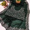 BT 12 Green Soft Star Georgette Silk with Embroidery Work & Mirror Work Saree . Exclusive Offer ₹1999. Delivery 4-6 Working Days. Shop now. | Sarees, Bollywood Sarees, Creative Sarees, Designer Sarees, Embroidered Sarees, Ethnic Saree, Modern Digital sarees, Party Wear Sarees