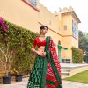 Green Tushar Print Lehenga Choli