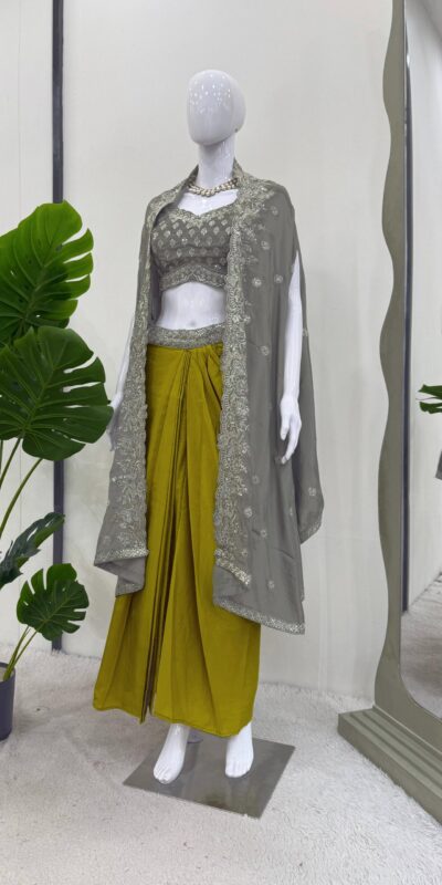 RTC 6493 Grey American Crep With Designer Work Dhoti Suit. Wedding, Party, Festive, Events Festive Deal ₹2149. Delivery 4-6 Working Days. Shop now. | Jump Suits, Tops & Bottoms, Track Suits, Trendy Wear, Salwar suit, Designer Suits, Casual Suits, Creative suits, Palazzo Suits, Party Wear Suits, Patiala Suits, Straight Suits