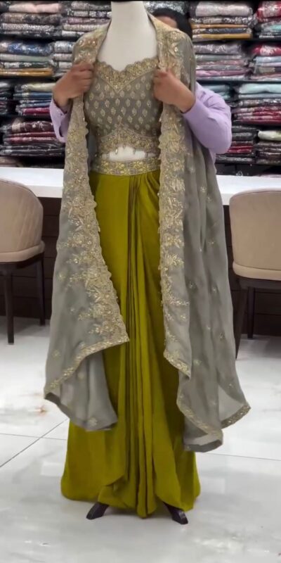 RTC 6493 Grey American Crep With Designer Work Dhoti Suit. Wedding, Party, Festive, Events Festive Deal ₹2149. Delivery 4-6 Working Days. Shop now. | Jump Suits, Tops & Bottoms, Track Suits, Trendy Wear, Salwar suit, Designer Suits, Casual Suits, Creative suits, Palazzo Suits, Party Wear Suits, Patiala Suits, Straight Suits