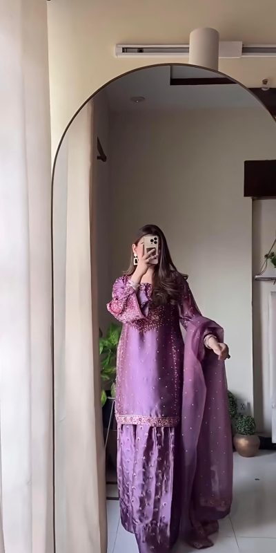 NSR 849 Lavender Chinnon Silk Salwar Suit Perfect for Wedding, Party, Baisakhi, Anniversary, Housewarming . Available at ₹1999 only. Delivery 4-6 | Jump Suits, Salwar suit, Designer Suits, Casual Suits, Creative suits, Palazzo Suits, Party Wear Suits, Patiala Suits, Straight Suits