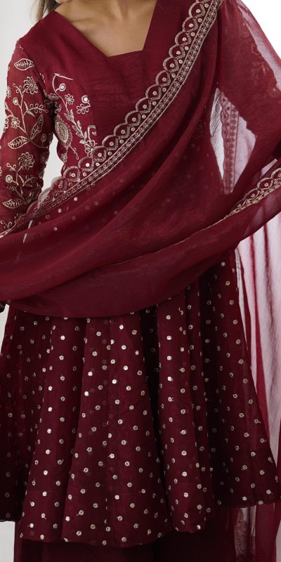 ZSR 3134 Maroon Crunchy Silk Salwar Suit Perfect for Wedding, Party, Sangeet, Anniversary, Housewarming Introductory Price ₹2399. Delivery 4-6 | Jump Suits, Salwar suit, Designer Suits, Casual Suits, Creative suits, Palazzo Suits, Party Wear Suits, Patiala Suits, Straight Suits