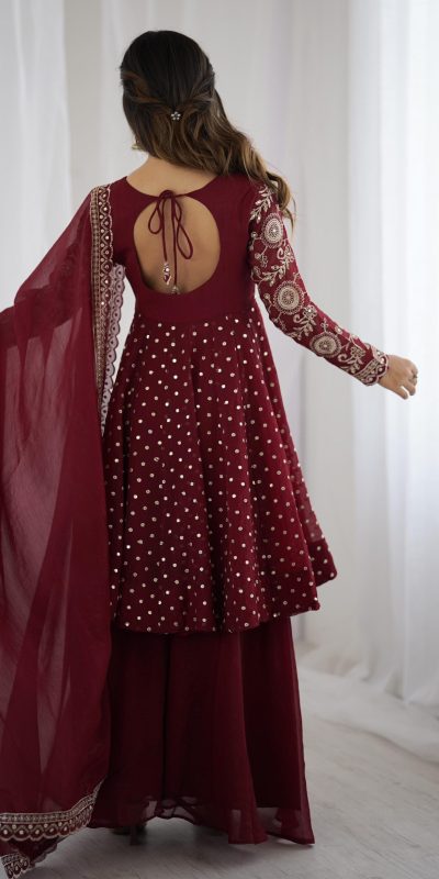 ZSR 3134 Maroon Crunchy Silk Salwar Suit Perfect for Wedding, Party, Sangeet, Anniversary, Housewarming Introductory Price ₹2399. Delivery 4-6 | Jump Suits, Salwar suit, Designer Suits, Casual Suits, Creative suits, Palazzo Suits, Party Wear Suits, Patiala Suits, Straight Suits