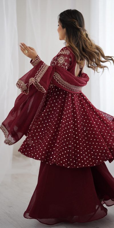 ZSR 3134 Maroon Crunchy Silk Salwar Suit Perfect for Wedding, Party, Sangeet, Anniversary, Housewarming Introductory Price ₹2399. Delivery 4-6 | Jump Suits, Salwar suit, Designer Suits, Casual Suits, Creative suits, Palazzo Suits, Party Wear Suits, Patiala Suits, Straight Suits