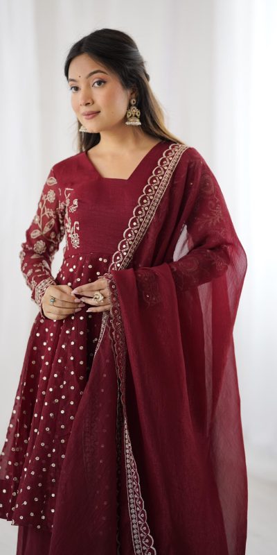 ZSR 3134 Maroon Crunchy Silk Salwar Suit Perfect for Wedding, Party, Sangeet, Anniversary, Housewarming Introductory Price ₹2399. Delivery 4-6 | Jump Suits, Salwar suit, Designer Suits, Casual Suits, Creative suits, Palazzo Suits, Party Wear Suits, Patiala Suits, Straight Suits