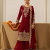 RTC 5901 Maroon Faux Georgette Salwar Suit Perfect for Wedding, Party, Raksha Bandhan, Eid, Pooja –. Introductory Price ₹2449. Delivery 4-6 Working Days. | Jump Suits, Salwar suit, Designer Suits, Casual Suits, Creative suits, Palazzo Suits, Party Wear Suits, Patiala Suits, Straight Suits
