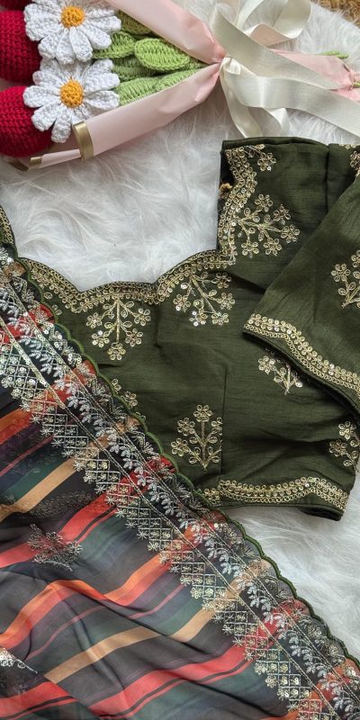 AC MIRA Mehandi in Color Soft Organza Embroidery Work & Lace Work Saree . Get it for ₹2449. Delivery 4-6 Working Days. Shop now. | Sarees, Bollywood Sarees, Creative Sarees, Designer Sarees, Embroidered Sarees, Ethnic Saree, Modern Digital sarees, Party Wear Sarees