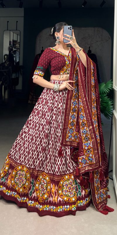 LNB 1743 Mustard Tussar Silk Gamthi Work & Mirror Work Lehenga Choli in . Available at ₹3099 only. Delivery 4-6 Working Days. Shop now. | Lehenga, Bollywood Lehenga, Creative Lehenga, Designer Lehenga, Embroidered Lehenga, Party Wear Lehenga