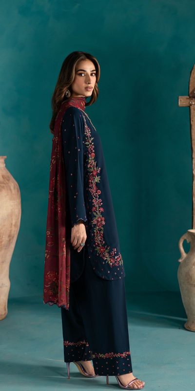 ZSR 3123 Navy Blue Pure Natural Crep Silk with Embroidery Work & Digital Print Salwar Suit . Now at just ₹2049. Delivery 4-6 Working Days. | Jump Suits, Salwar suit, Designer Suits, Casual Suits, Creative suits, Palazzo Suits, Party Wear Suits, Patiala Suits, Straight Suits