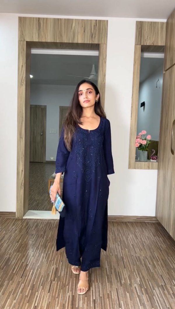 BE 390 Navy Blue Color Rayon Embroidery Sequence Salwar Suit with Work. Festive Deal ₹1749. Delivery 4-6 Working Days. Shop now. | Jump Suits, Salwar suit, Designer Suits, Casual Suits, Creative suits, Palazzo Suits, Party Wear Suits, Patiala Suits, Straight Suits