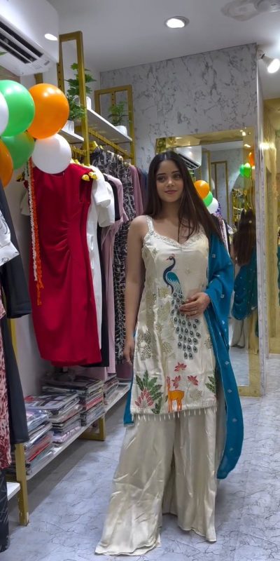 LG 1994 Off White Color French Crape Embroidery Work Salwar Suit Casual, Wedding, Festive, Events . Expected Delivery  4-6 Working Days @1999/- only      | Jump Suits, Salwar suit, Designer Suits, Casual Suits, Creative suits, Palazzo Suits, Party Wear Suits, Patiala Suits, Straight Suits