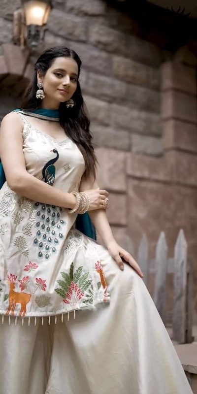 LG 1994 Off White Color French Crape Embroidery Work Salwar Suit Casual, Wedding, Festive, Events . Expected Delivery  4-6 Working Days @1999/- only      | Jump Suits, Salwar suit, Designer Suits, Casual Suits, Creative suits, Palazzo Suits, Party Wear Suits, Patiala Suits, Straight Suits