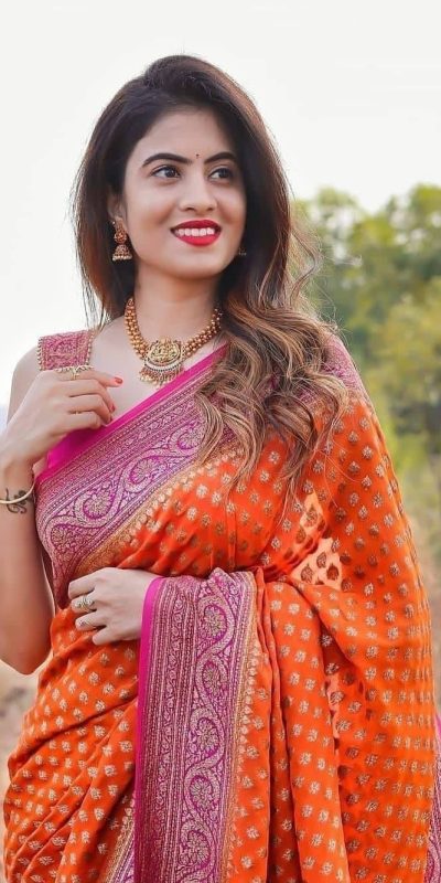 KP 3079 Orange Color Soft Lichi Silk Cloth Rich Pallu All Over Saree Events Casual, Wedding, Festive, Events . Expected Delivery  4-6 Working Days @1449/- | Sarees, Bollywood Sarees, Creative Sarees, Designer Sarees, Embroidered Sarees, Ethnic Saree, Modern Digital sarees, Party Wear Sarees