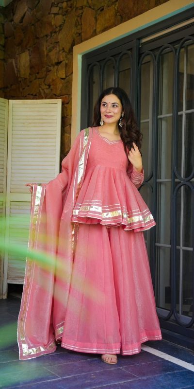 ZSR 3135 Peach Tabby Organza Salwar Suit Perfect for Wedding, Party, Temple Visit, Karwa Chauth, Festival Celebrations – . Get it for ₹1849. Delivery | Jump Suits, Salwar suit, Designer Suits, Casual Suits, Creative suits, Palazzo Suits, Party Wear Suits, Patiala Suits, Straight Suits
