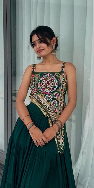 LG 650 Peacock Blue Color Chinon Mirror Work Gotta Satin Patti Lehenga Choli in . Best Price ₹1899. Delivery 4-6 Working Days. Shop now. | Lehenga, Bollywood Lehenga, Creative Lehenga, Designer Lehenga, Embroidered Lehenga, Party Wear Lehenga