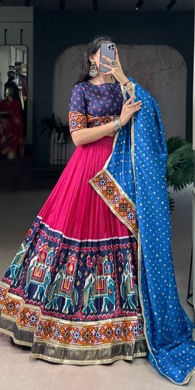 LNB 1726 Pink Tasar Silk With Gamth Work & Mirror Work Lehenga Choli . Festive Deal ₹2999. Delivery 4-6 Working Days. Shop now. | Lehenga, Bollywood Lehenga, Creative Lehenga, Designer Lehenga, Embroidered Lehenga, Party Wear Lehenga