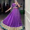 LNB 1658 Purple Pure Chanderi with Zari Work & Gotta Patti Work Lehenga Choli . Introductory Price ₹3199. Delivery 4-6 Working Days. Shop now. | Lehenga, Bollywood Lehenga, Creative Lehenga, Designer Lehenga, Embroidered Lehenga, Party Wear Lehenga
