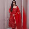 Red Georgette With Embroidery Sequence Gown