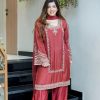 ZSR 3138 Red German Chiffon With Embroidery Work with Full Sleeve Salwar Suit Wedding, Party, Festive, Events,Now at just ₹1949. Delivery 4-6 Worki | Jump Suits, Salwar suit, Designer Suits, Casual Suits, Creative suits, Palazzo Suits, Party Wear Suits, Patiala Suits, Straight Suits