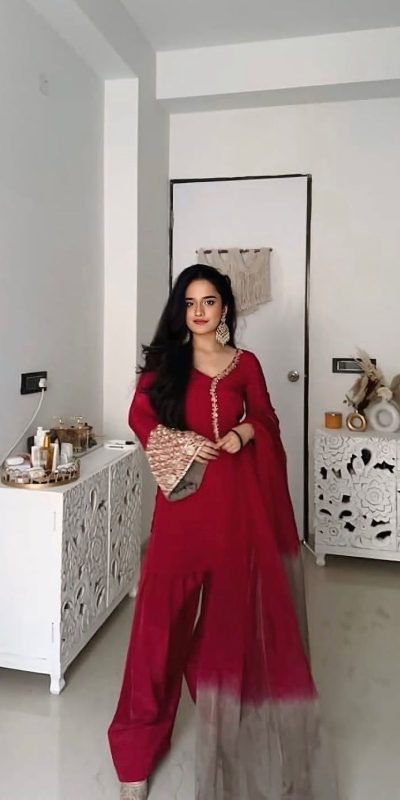 NSR 854 Red Natural Satin Silk Sequence Work with Lace Work & Embroidery Work Salwaar Suit Now at just ₹1799. Delivery 4-6 Working Days. Shop now. | Jump Suits, Salwar suit, Designer Suits, Casual Suits, Creative suits, Palazzo Suits, Party Wear Suits, Patiala Suits, Straight Suits