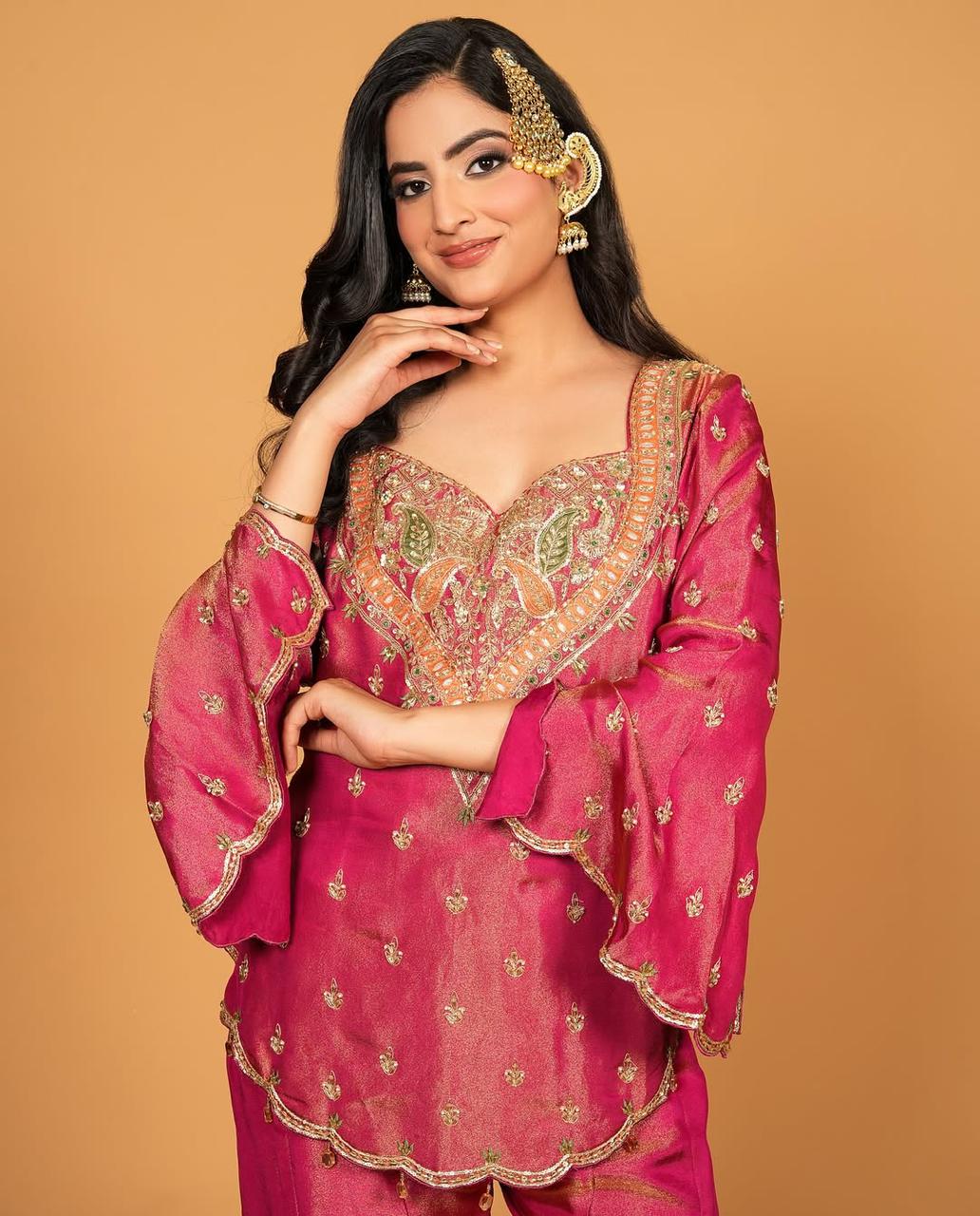 NSR 852 Red Simar Silk With Embroidery Work with Full Sleeve Salwar Suit in . Now at just ₹2099. Delivery 4-6 Working Days. Shop n | Jump Suits, Salwar suit, Designer Suits, Casual Suits, Creative suits, Palazzo Suits, Party Wear Suits, Patiala Suits, Straight Suits