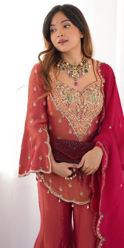 NSR 852 Red Simar Silk With Embroidery Work with Full Sleeve Salwar Suit in . Now at just ₹2099. Delivery 4-6 Working Days. Shop n | Jump Suits, Salwar suit, Designer Suits, Casual Suits, Creative suits, Palazzo Suits, Party Wear Suits, Patiala Suits, Straight Suits