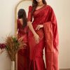 KP 5088 Red Soft Lichi Silk Cloth Saree With Lace Border & Lace Work. Best Price ₹1349. Delivery 4-6 Working Days. Shop now. | Sarees, Bollywood Sarees, Creative Sarees, Designer Sarees, Embroidered Sarees, Ethnic Saree, Modern Digital sarees, Party Wear Sarees