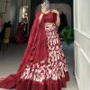 LNB 1213 Red in Tasar Silk Designer Work Lehenga Choli . Wedding, Party, Festive, Events, Special Price ₹2449. Delivery 4-6 Working Days. Shop now. | Lehenga, Bollywood Lehenga, Creative Lehenga, Designer Lehenga, Embroidered Lehenga, Party Wear Lehenga