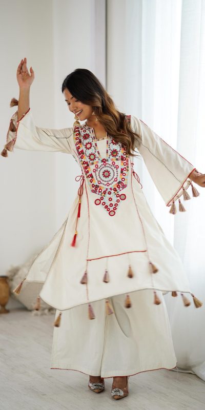 SRK 5286 White in Khadi Cotton Mirror Work & Embroidery Work Salwar Suit . Now at just ₹2099. Delivery 4-6 Working Days. Shop now. | Jump Suits, Salwar suit, Designer Suits, Casual Suits, Creative suits, Palazzo Suits, Party Wear Suits, Patiala Suits, Straight Suits