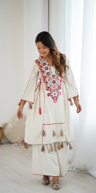 SRK 5286 White in Khadi Cotton Mirror Work & Embroidery Work Salwar Suit . Now at just ₹2099. Delivery 4-6 Working Days. Shop now. | Jump Suits, Salwar suit, Designer Suits, Casual Suits, Creative suits, Palazzo Suits, Party Wear Suits, Patiala Suits, Straight Suits