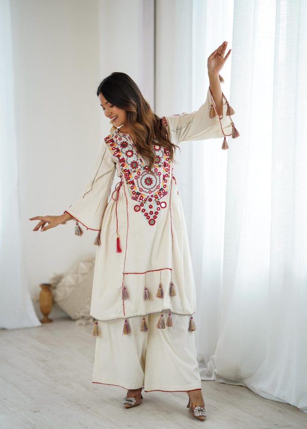 SRK 5286 White in Khadi Cotton Mirror Work & Embroidery Work Salwar Suit . Now at just ₹2099. Delivery 4-6 Working Days. Shop now. | Jump Suits, Salwar suit, Designer Suits, Casual Suits, Creative suits, Palazzo Suits, Party Wear Suits, Patiala Suits, Straight Suits
