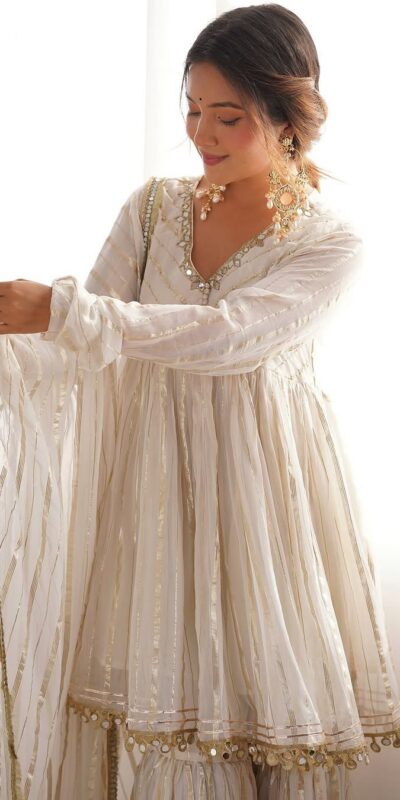 SRK 5300 White Mal Chanderi With Lace Work & Mirror Work Salwar Suit . Get it for ₹2099. Delivery 4-6 Working Days. Shop now. | Jump Suits, Tops & Bottoms, Track Suits, Trendy Wear, Salwar suit, Designer Suits, Casual Suits, Creative suits, Palazzo Suits, Party Wear Suits, Patiala Suits, Straight Suits