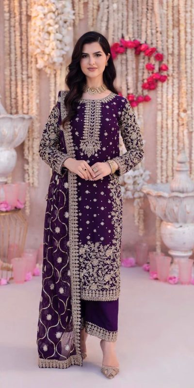 SRK 5238 Wine Faux Georgette With 5mm Embroidery Sequence Work with Beads Work Wedding, Party, Festive, Events, 4-6 Working Days At 2399 | Jump Suits, Salwar suit, Designer Suits, Casual Suits, Creative suits, Palazzo Suits, Party Wear Suits, Patiala Suits, Straight Suits