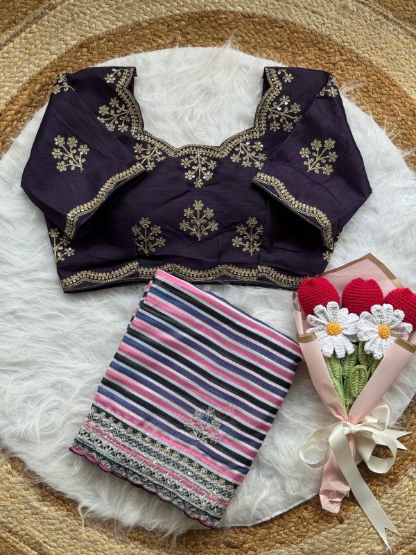 AC MIRA Wine in Color Soft Organza Embroidery Work & Lace Work Saree . Get it for ₹2449. Delivery 4-6 Working Days. Shop now. | Sarees, Bollywood Sarees, Creative Sarees, Designer Sarees, Embroidered Sarees, Ethnic Saree, Modern Digital sarees, Party Wear Sarees