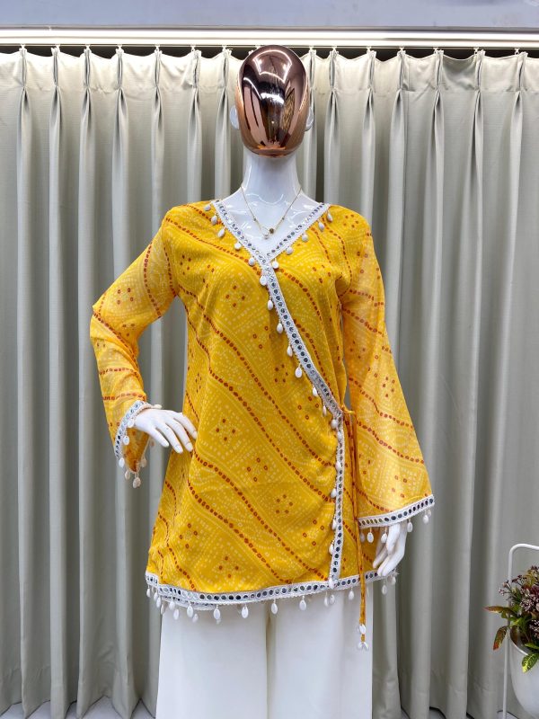 BE 399 Yellow in Georgette Cowrie Work & Lace Work Salwar Suit . Special Price ₹1799. Delivery 4-6 Working Days. Shop now. | Jump Suits, Tops & Bottoms, Track Suits, Trendy Wear, Salwar suit, Designer Suits, Casual Suits, Creative suits, Palazzo Suits, Party Wear Suits, Patiala Suits, Straight Suits