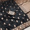 Black Banarasi Silk Lace Zari Work Saree