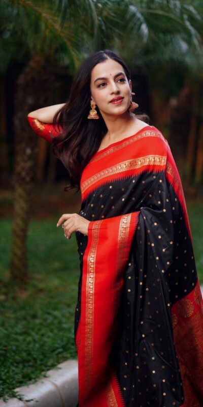 KPR 240 Black in Color Soft Lichi Silk Lace Work & Lace Border Saree . Now at just ₹1449. Delivery 4-6 Working Days. Shop now. | Sarees, Bollywood Sarees, Creative Sarees, Designer Sarees, Embroidered Sarees, Ethnic Saree, Modern Digital sarees, Party Wear Sarees