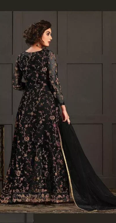 FC 4592 Black Net Salwar Suit with Stone Work. Wedding, Party, Festive, Events, Now at just ₹2449. Delivery 4-6 Working Days. Shop now. | Jump Suits, Salwar suit, Designer Suits, Casual Suits, Creative suits, Palazzo Suits, Party Wear Suits, Patiala Suits, Straight Suits