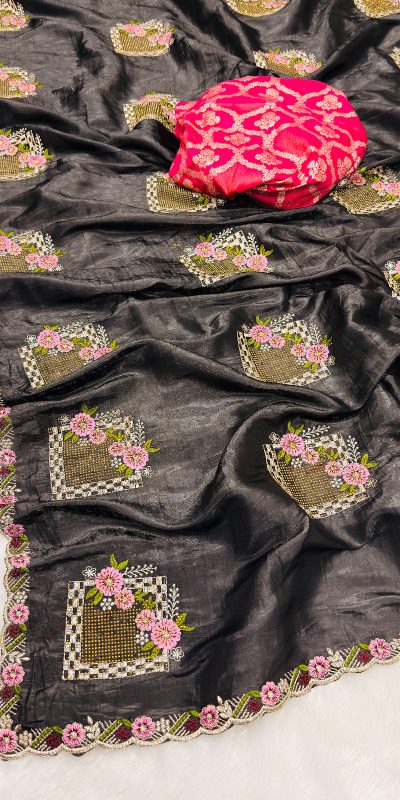 SC 239 Pink Georgette With Lace Work & Lace Border Saree . Wedding, Party, Festive, Events, Exclusive Offer ₹1599. Delivery 4-6 Working Days. Shop now. | Sarees, Bollywood Sarees, Creative Sarees, Designer Sarees, Embroidered Sarees, Ethnic Saree, Modern Digital sarees, Party Wear Sarees