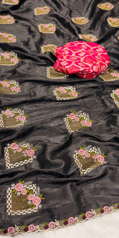 SC 239 Pink Georgette With Lace Work & Lace Border Saree . Wedding, Party, Festive, Events, Exclusive Offer ₹1599. Delivery 4-6 Working Days. Shop now. | Sarees, Bollywood Sarees, Creative Sarees, Designer Sarees, Embroidered Sarees, Ethnic Saree, Modern Digital sarees, Party Wear Sarees