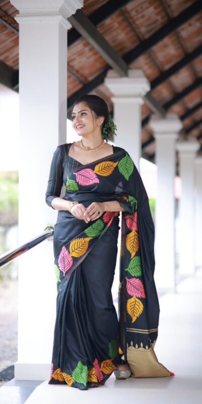 KP 6042 Black Color Soft Lichi Silk Saree with Lace Border & Lace Work. Get it for ₹1399. Delivery 4-6 Working Days. Shop now. | Sarees, Bollywood Sarees, Creative Sarees, Designer Sarees, Embroidered Sarees, Ethnic Saree, Modern Digital sarees, Party Wear Sarees