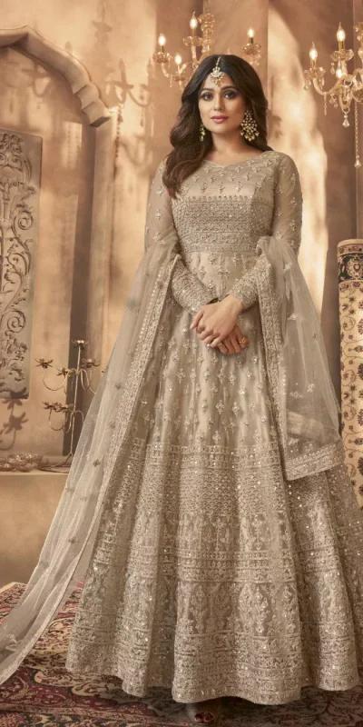 Chiku Net Sequence Work Salwar Suit