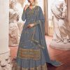 Grey Georgette Embroidery Work Salwar Suit