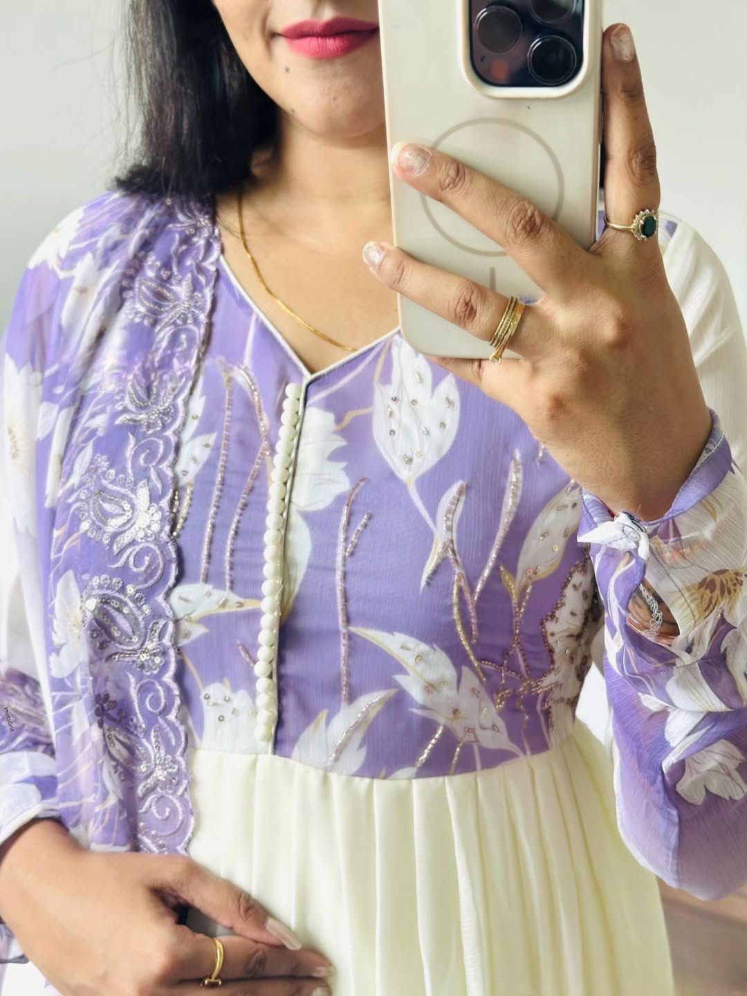 ZF 431 Lavender Faux Georgette Gown with Embroidery Work & Digital Print. Best Price ₹2049. Delivery 4-6 Working Days. Shop now. | Jump Suits, Salwar suit, Designer Suits, Casual Suits, Creative suits, Palazzo Suits, Party Wear Suits, Patiala Suits, Straight Suits